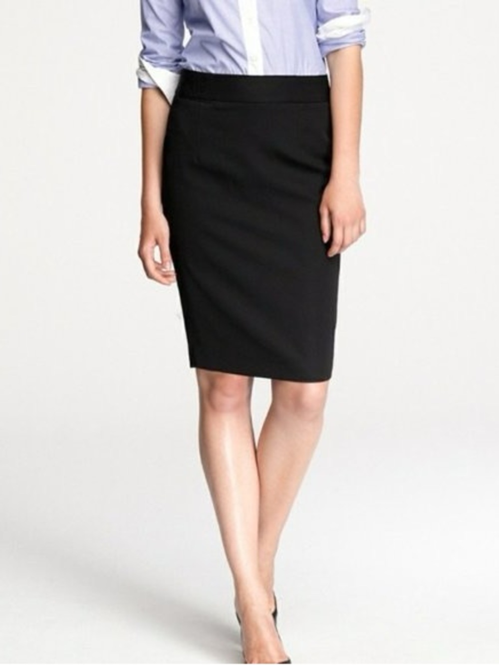 J. Crew Women’s Classic Black Wool Blend Pencil Skirt NWT